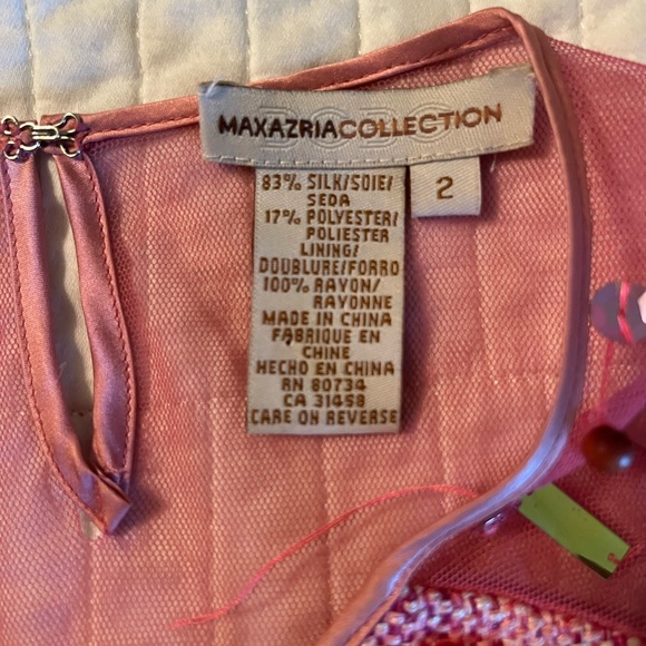 STUNNING Vintage Max Azria Collection embellished shell/top with sheer back - Picture 5 of 5